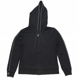 Christine Alexander Black Hoodie with Silver Embellishments